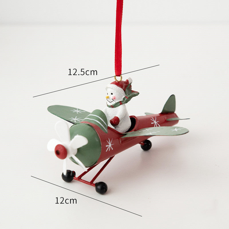 Christmas airplane ornament Santa Claus mini hanging decor (limited holiday edition)