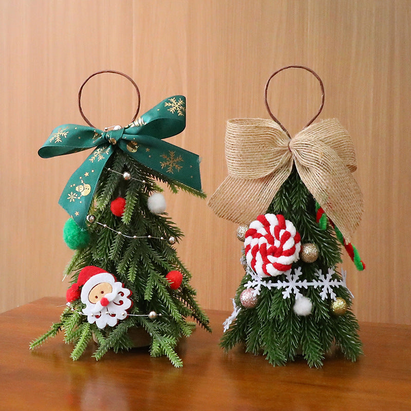 Mini Christmas Tree Ornaments Diy Christmas Decorations Home Bedroom Party Decorations Desktop Children New Year Christmas Gift